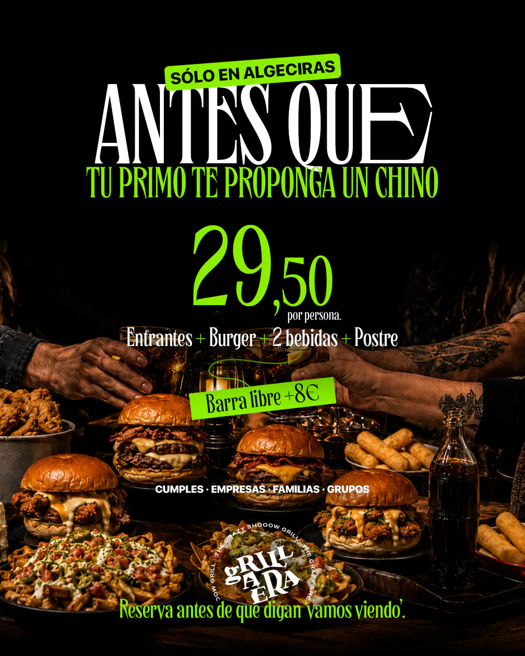 Promo grupos Grillaera antes que tu primo proponga un chino