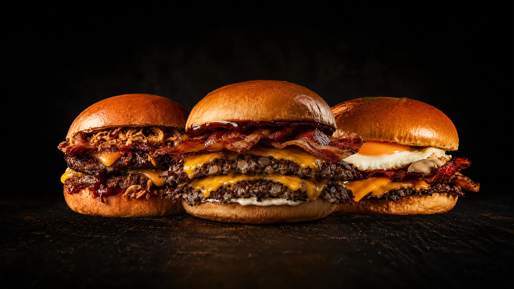 Tres burgers Grillaera